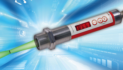 Compact panorama pyrometer with LED spot light.